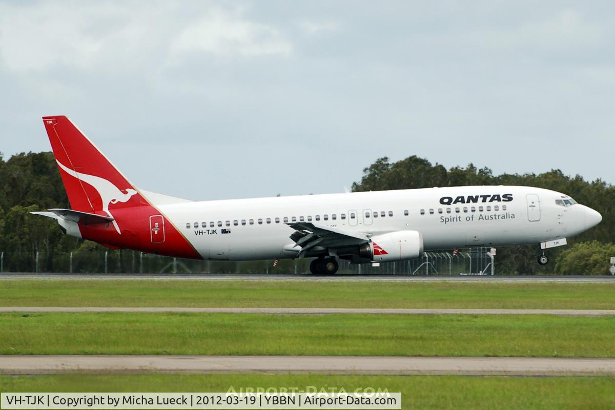 VH-TJK, 1990 Boeing 737-476 C/N 24436, At Brisbane