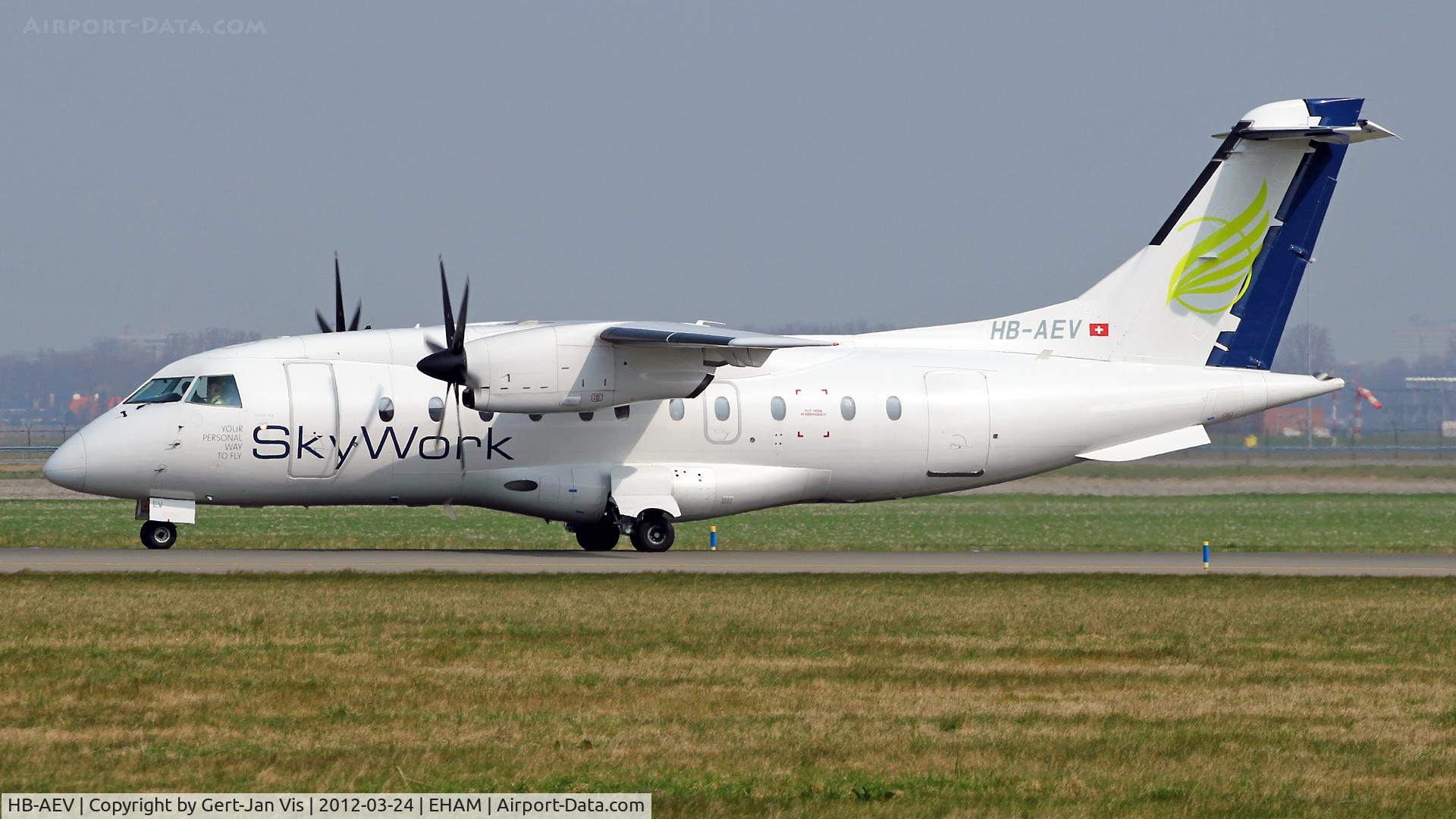 HB-AEV, 1995 Dornier 328-110 C/N 3056, Taxiing out for it's flight to Bern