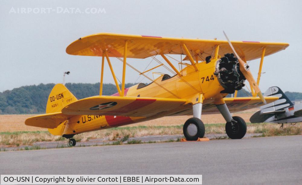 OO-USN, 1942 Boeing PT-17 Kaydet (A75N1) C/N 75-4695, Beauvechain 1999