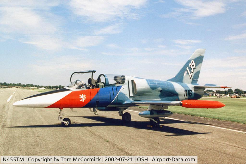 N455TM, 1978 Aero L-39 Albatros C/N PA-831116, Arriving Oshkosh 2002