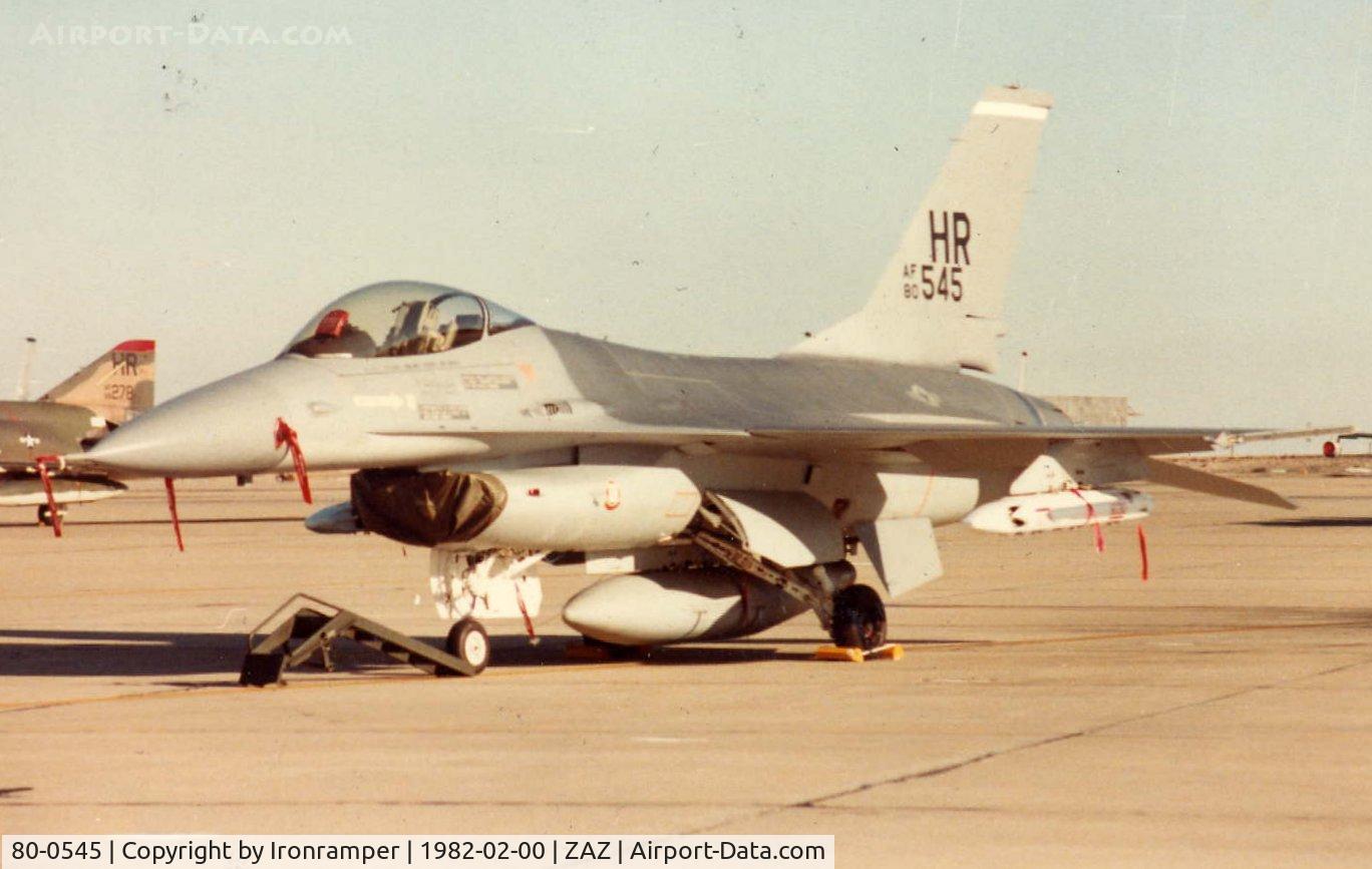 80-0545, 1981 General Dynamics F-16A Fighting Falcon C/N 61-266, 