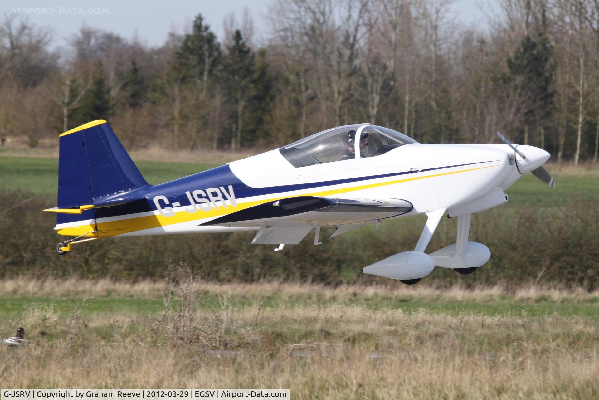 G-JSRV, 2006 Vans RV-6 C/N PFA 181A-14407, About to touch down.