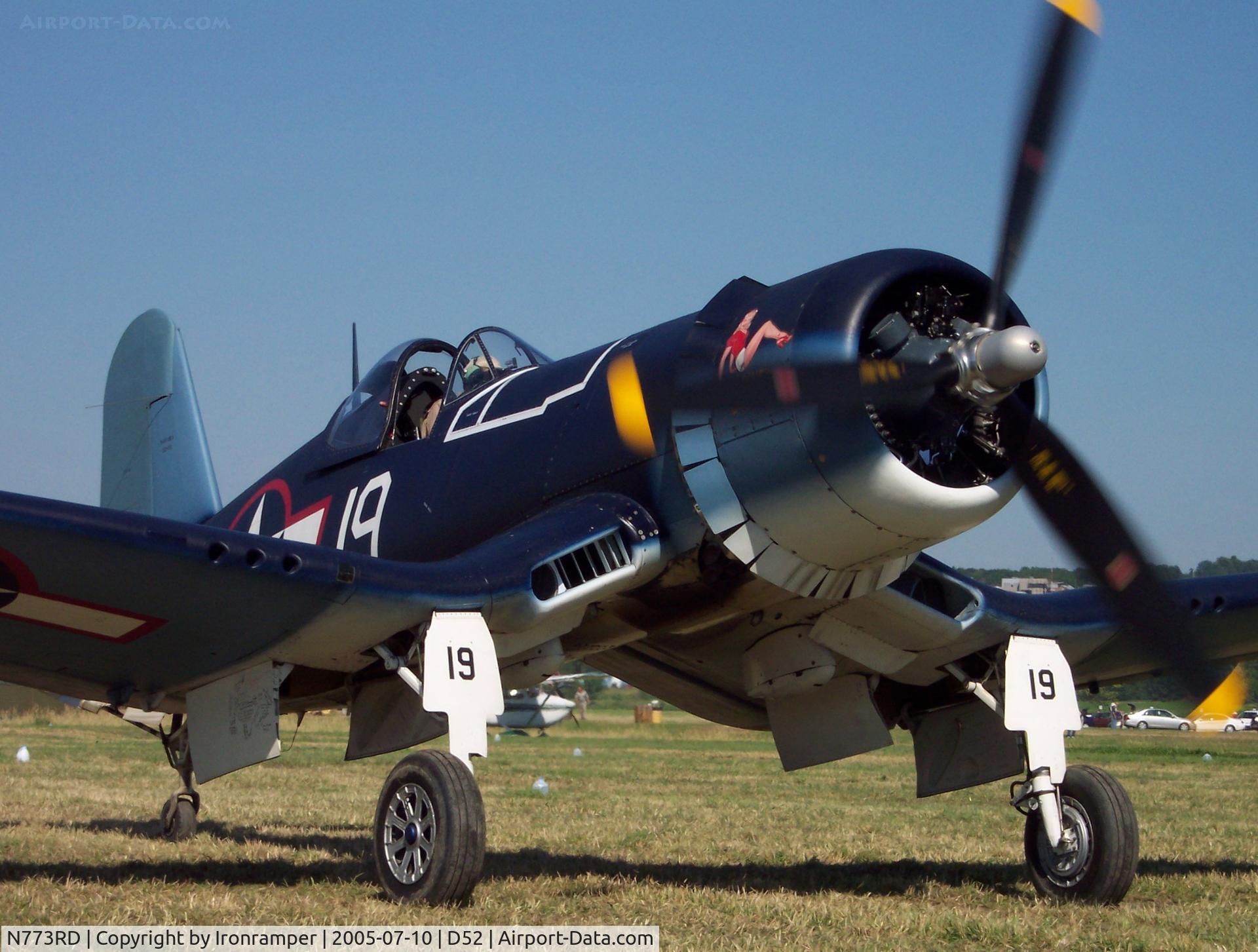 N773RD, 1944 Goodyear FG-1D Corsair C/N 3694, This was one sweet warbird at the Geneseo Airshow. It had the most authentic look of all the aircraft at the show.