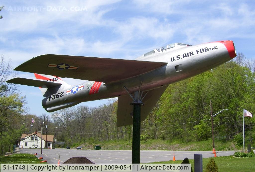 51-1748, 1951 Republic F-84F Thunderstreak C/N Not found 51-1748, I found this little surprise at American Legion Post 362/VFW Post 205