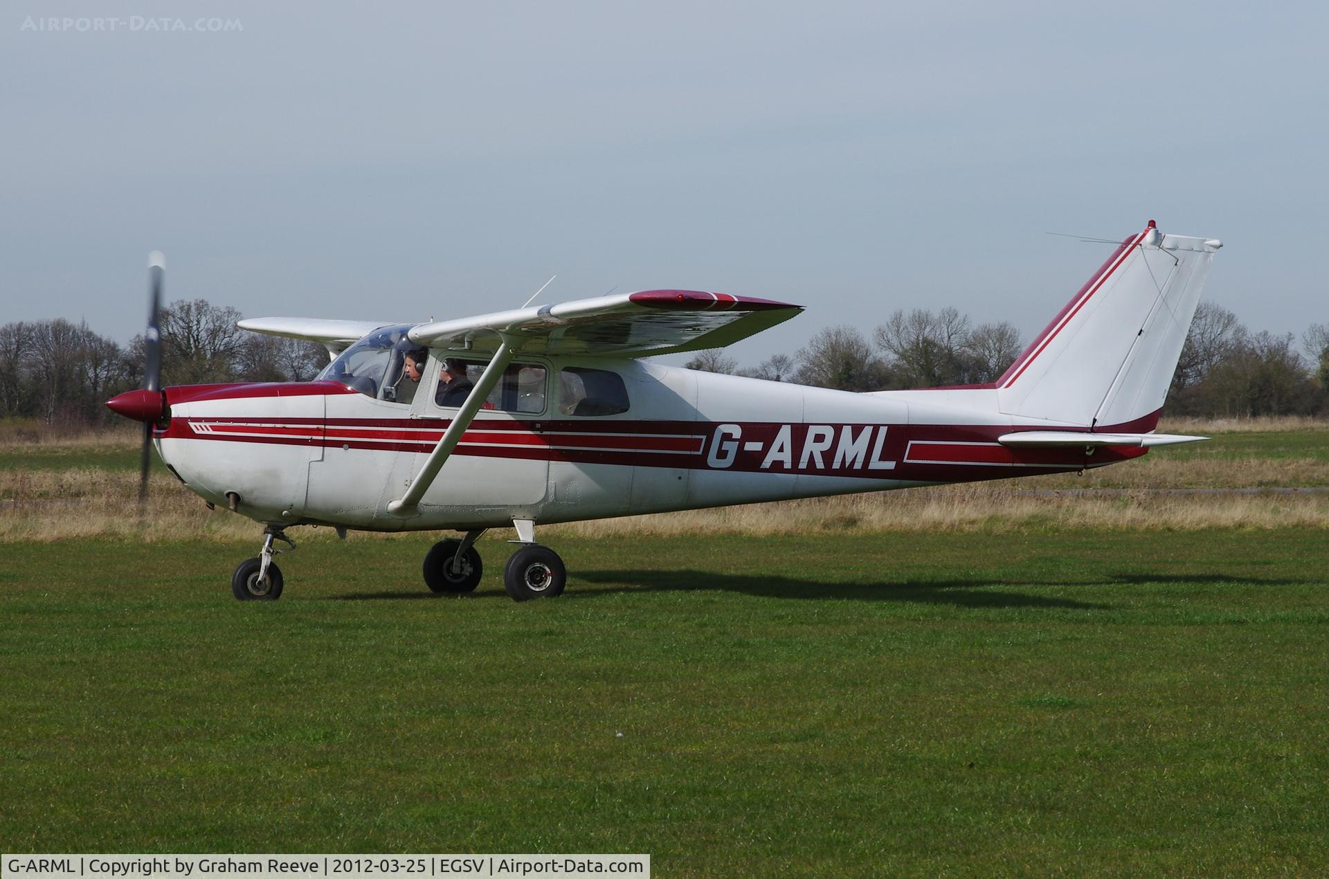 G-ARML, 1961 Cessna 175B Skylark Skylark C/N 175-56995, About to depart.