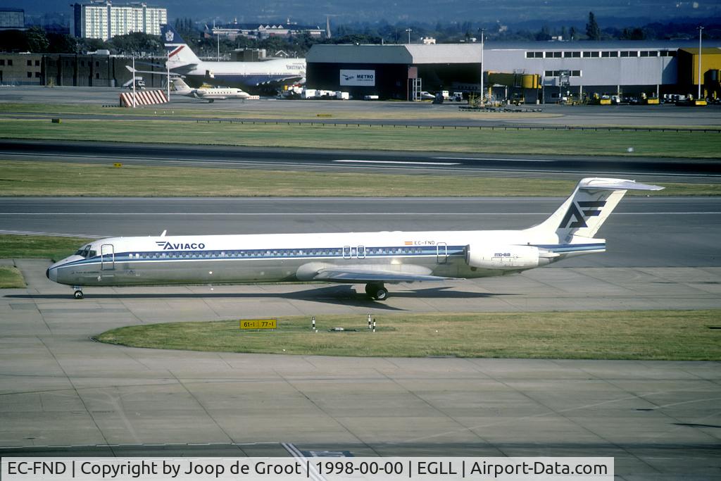 EC-FND, 1992 McDonnell Douglas MD-88 C/N 53305, Aviaco, later to Iberia