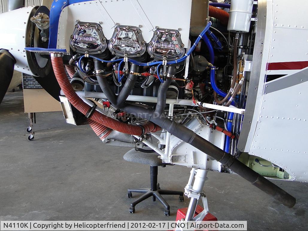 N4110K, 1947 North American Navion (NA-145) C/N NAV-4-1110, Portside of the Lycoming engine