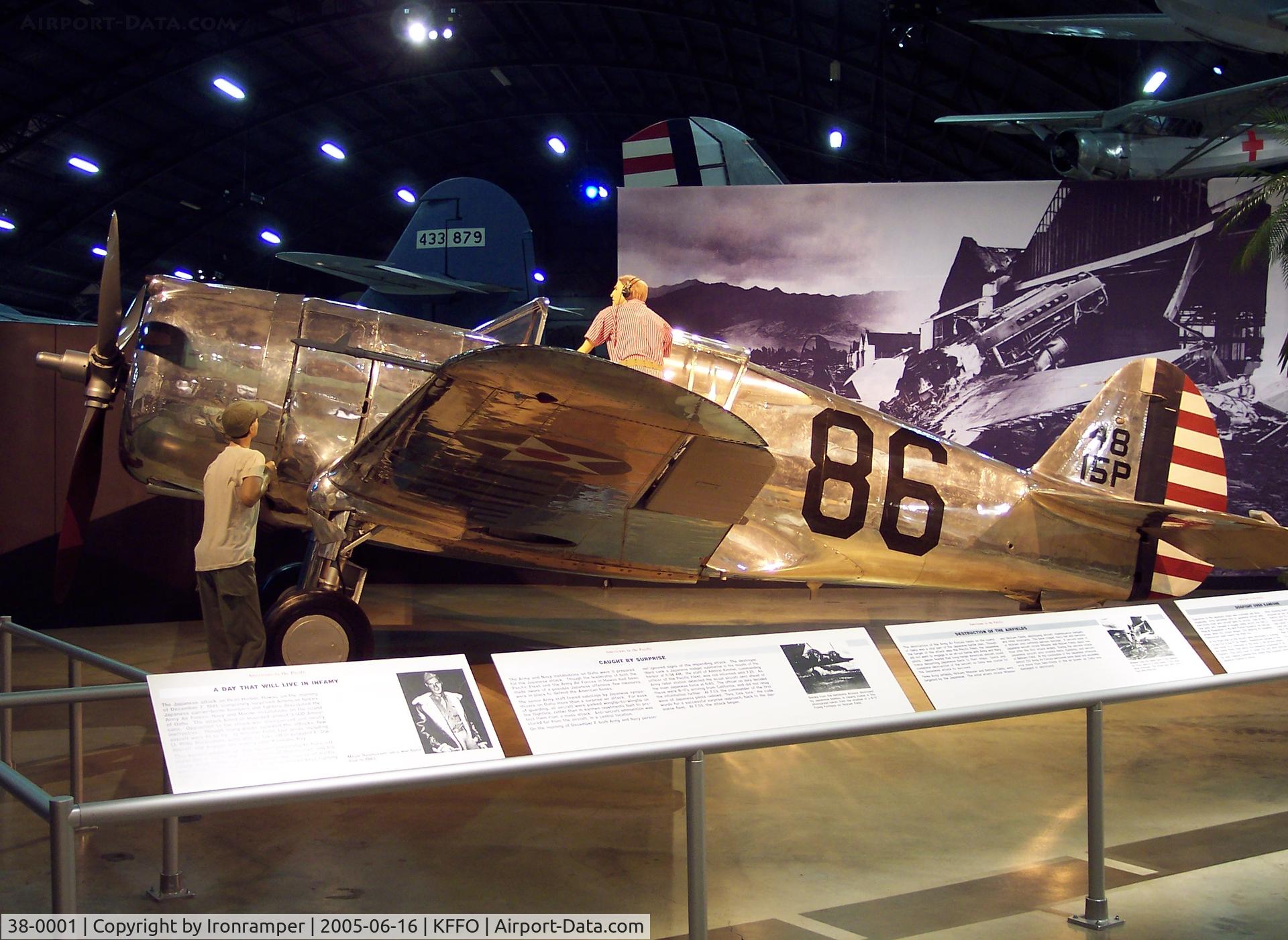 38-0001, 1938 Curtiss P-36 Hawk C/N 12415, This Curtiss fighter is the first P-36A delivered to the US Army Air Corps