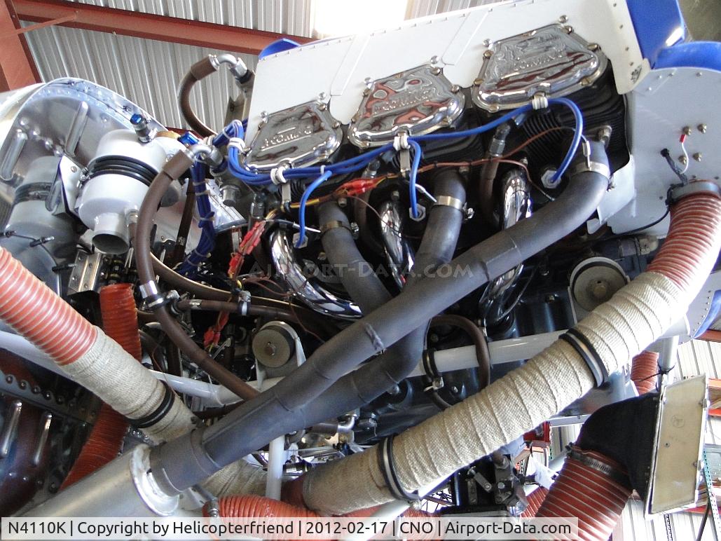 N4110K, 1947 North American Navion (NA-145) C/N NAV-4-1110, Starboard side of the Lycoming engine