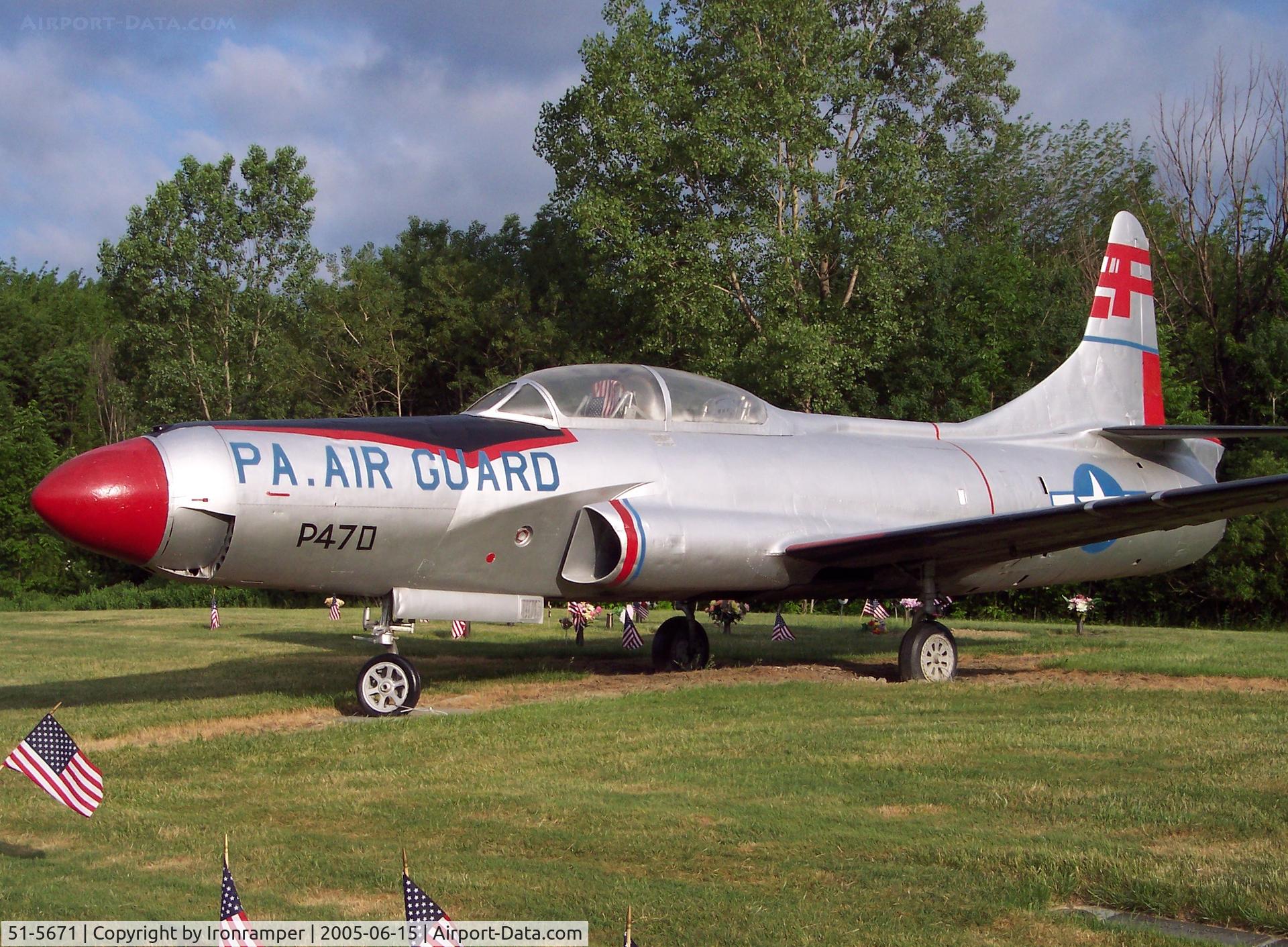 51-5671, 1951 Lockheed F-94C Starfire C/N 880-8267, This F-94 has been sitting in this cemetery since I can remember...she looks pretty good for an old bird.