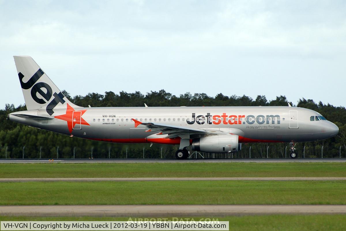 VH-VGN, 2010 Airbus A320-232 C/N 4434, At Brisbane