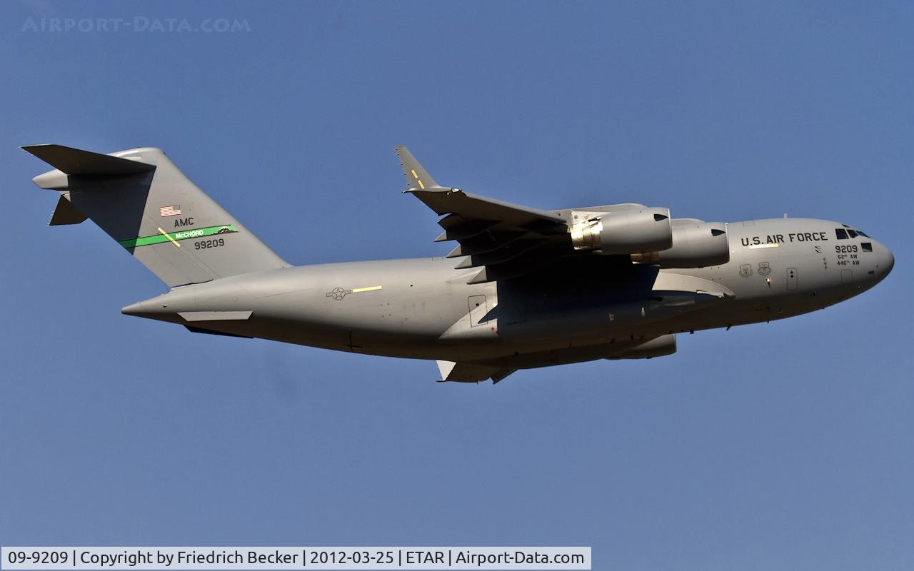 09-9209, 2009 Boeing C-17A Globemaster III C/N P-209, departure from Ramstein AB