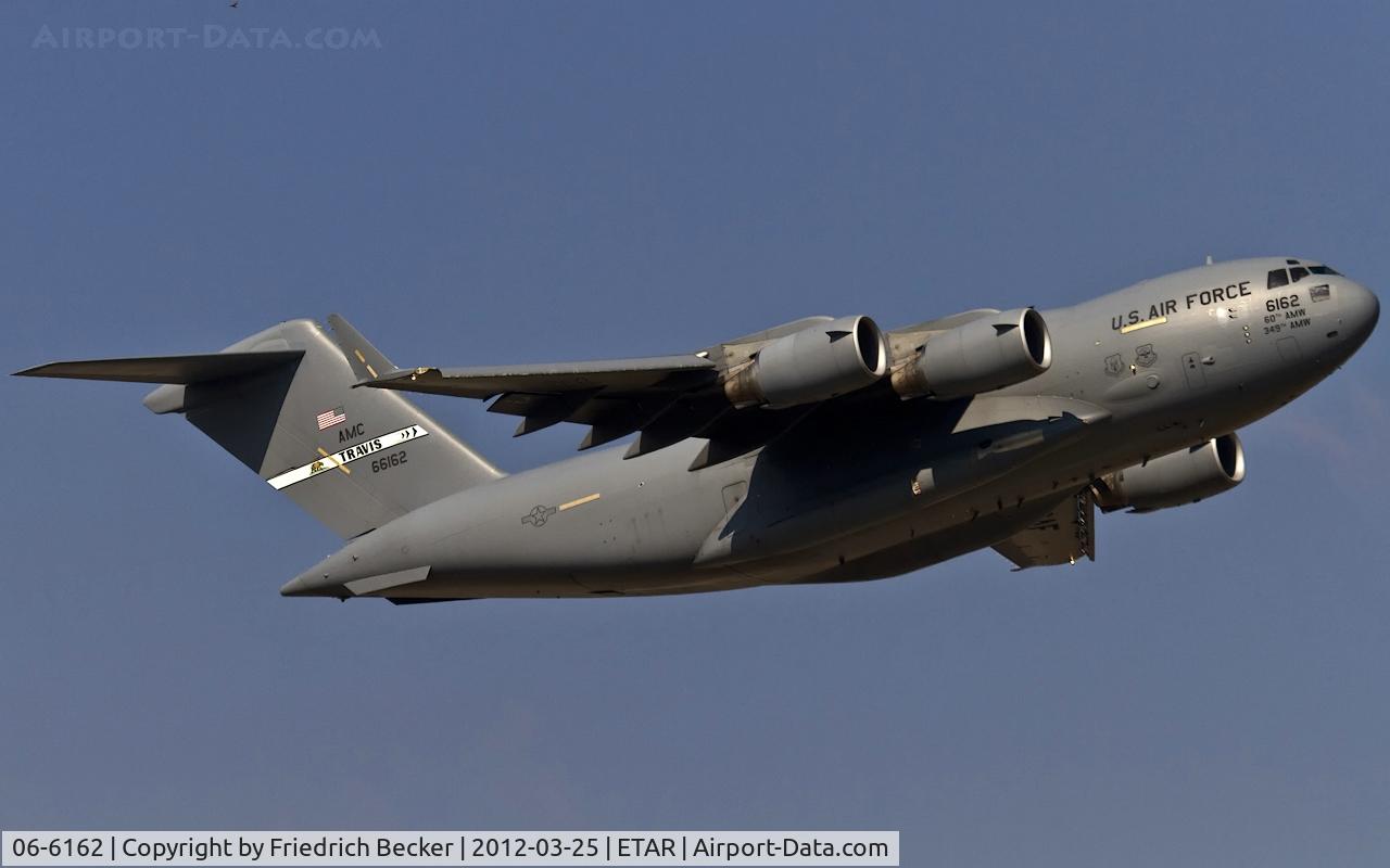 06-6162, 2006 Boeing C-17A Globemaster III C/N P-162, departure from Ramstein AB