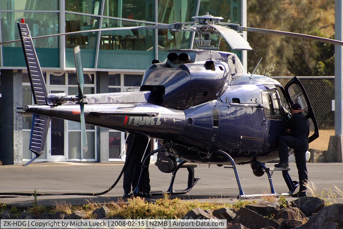 ZK-HDG, Aerospatiale AS-355F-1 Ecureuil 2 C/N 5212, At Mechanics Bay Heliport