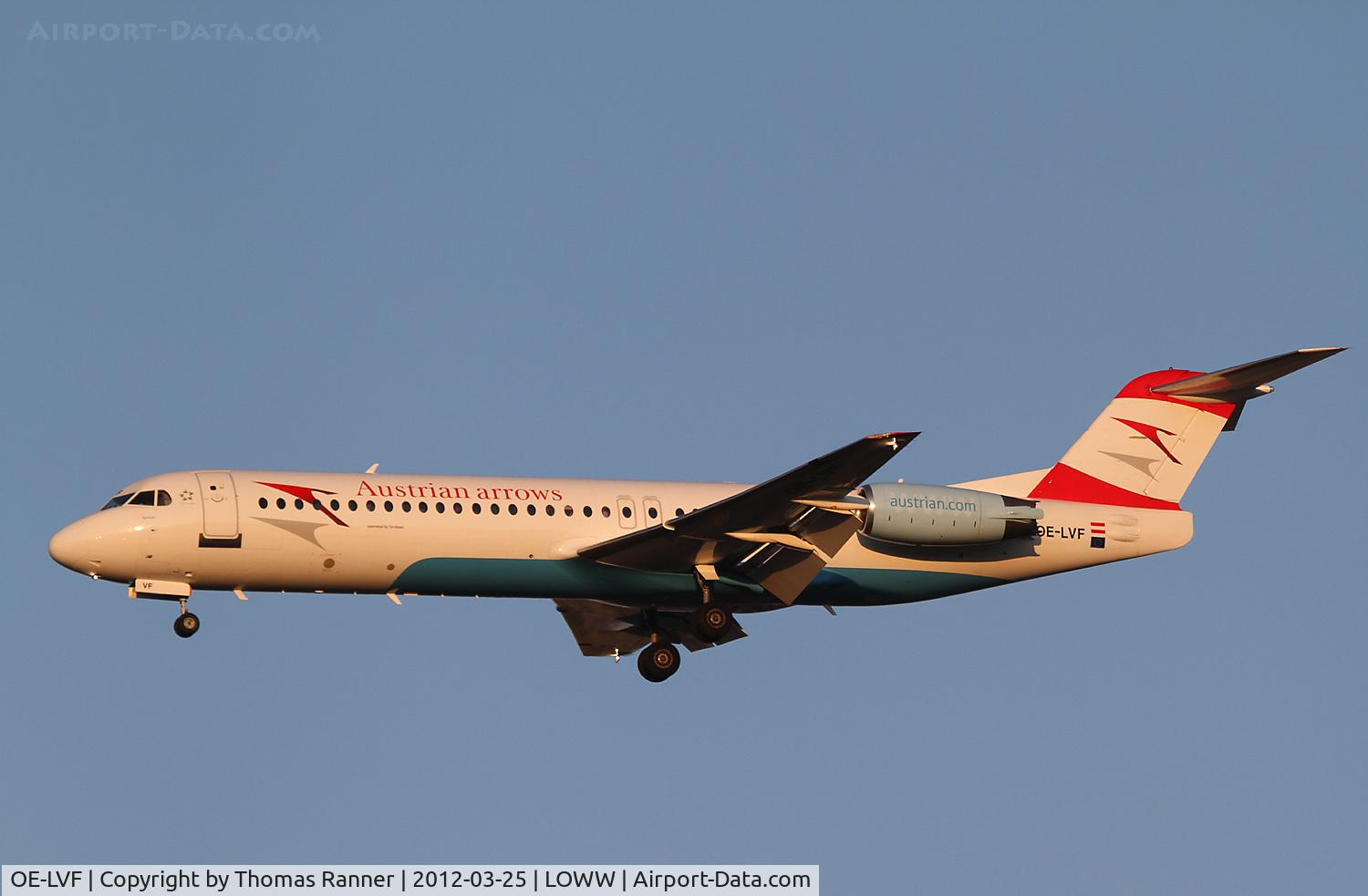 OE-LVF, 1993 Fokker 100 (F-28-0100) C/N 11483, Austrian Arrows Fokker 100