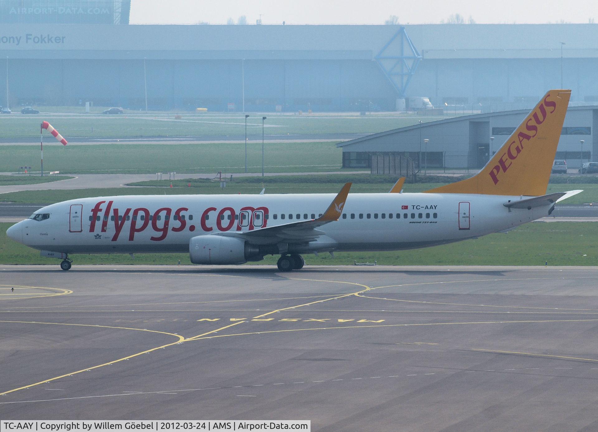 TC-AAY, 2010 Boeing 737-82R C/N 40874, Taxi to the gate of Amsterdam Airport