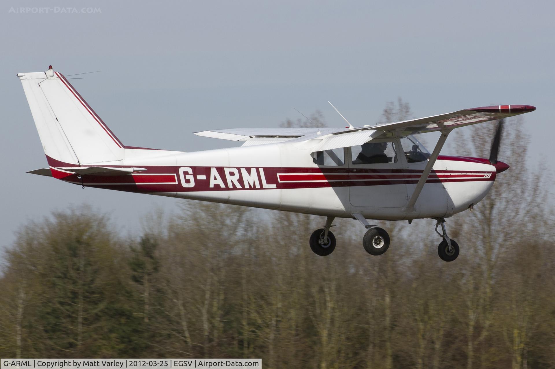 G-ARML, 1961 Cessna 175B Skylark Skylark C/N 175-56995, Arrivng at Old Buckenham for the fly in.