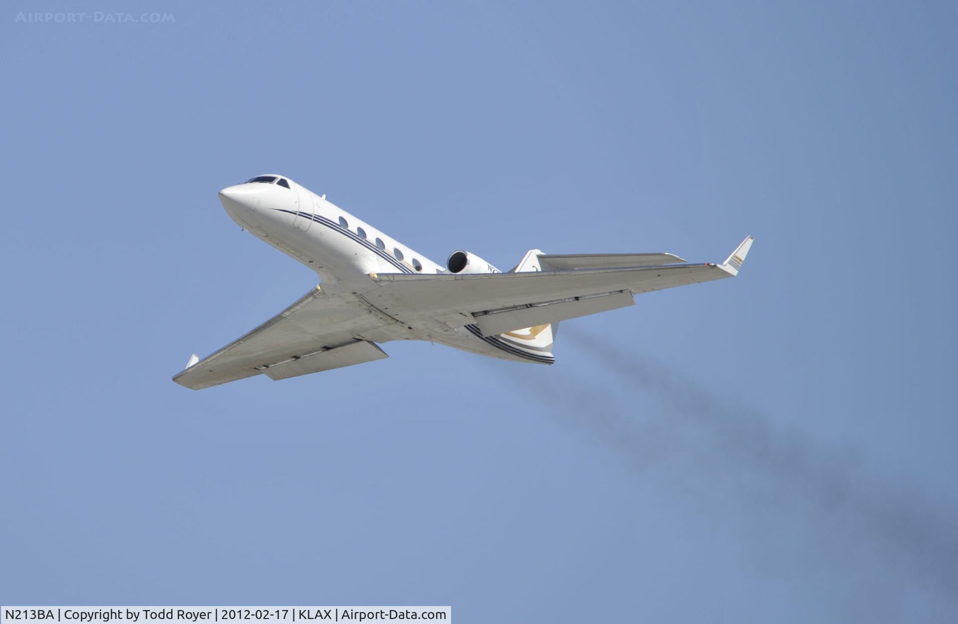 N213BA, 1982 Gulfstream American G-1159A Gulfstream III C/N 453, Departing LAX on 25L