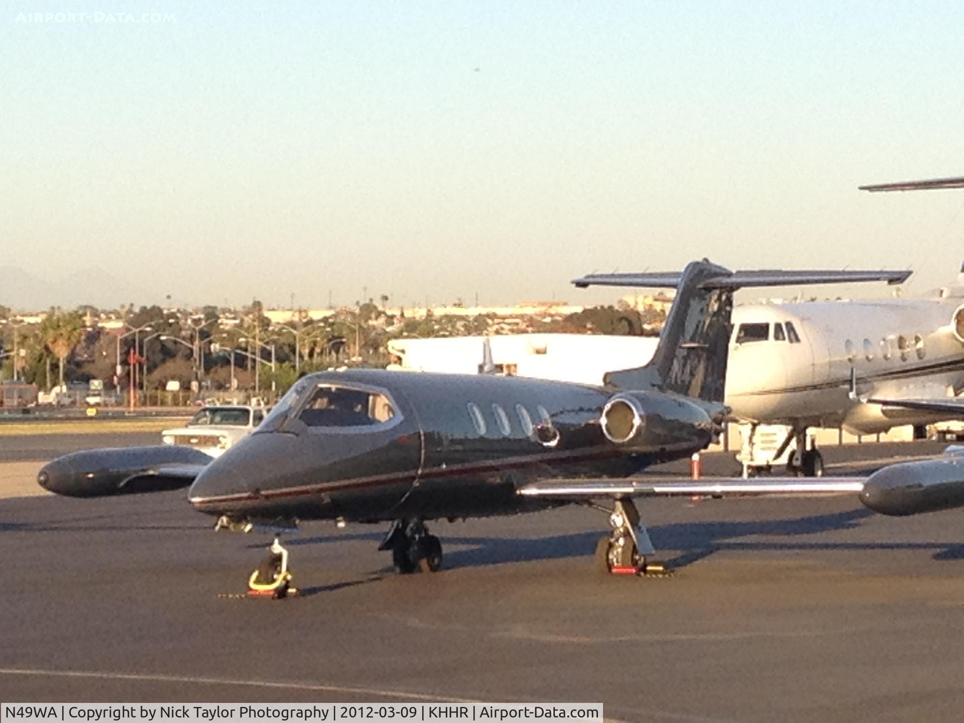 N49WA, 1973 Gates Learjet 25B C/N 142, Parked on the Wolfe Air ramp