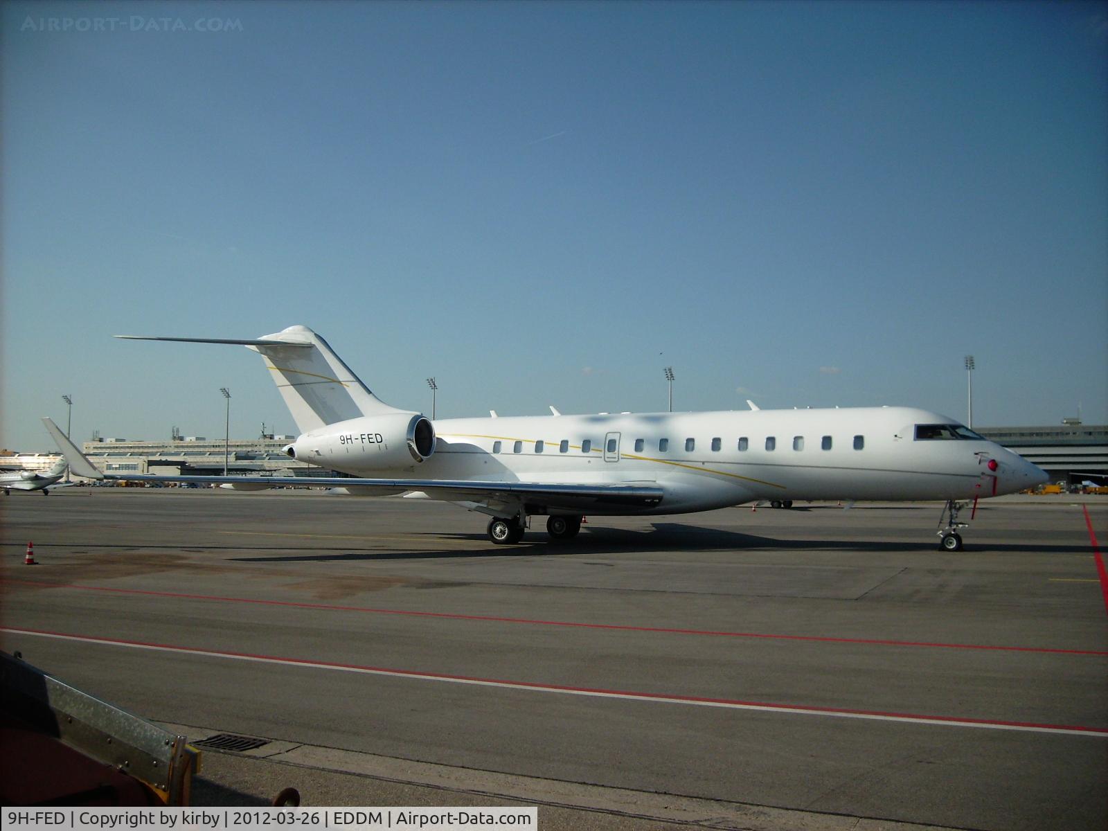 9H-FED, 2007 Bombardier BD-700-1A10 Global Express XRS C/N 9234, @EDDM in spring sun