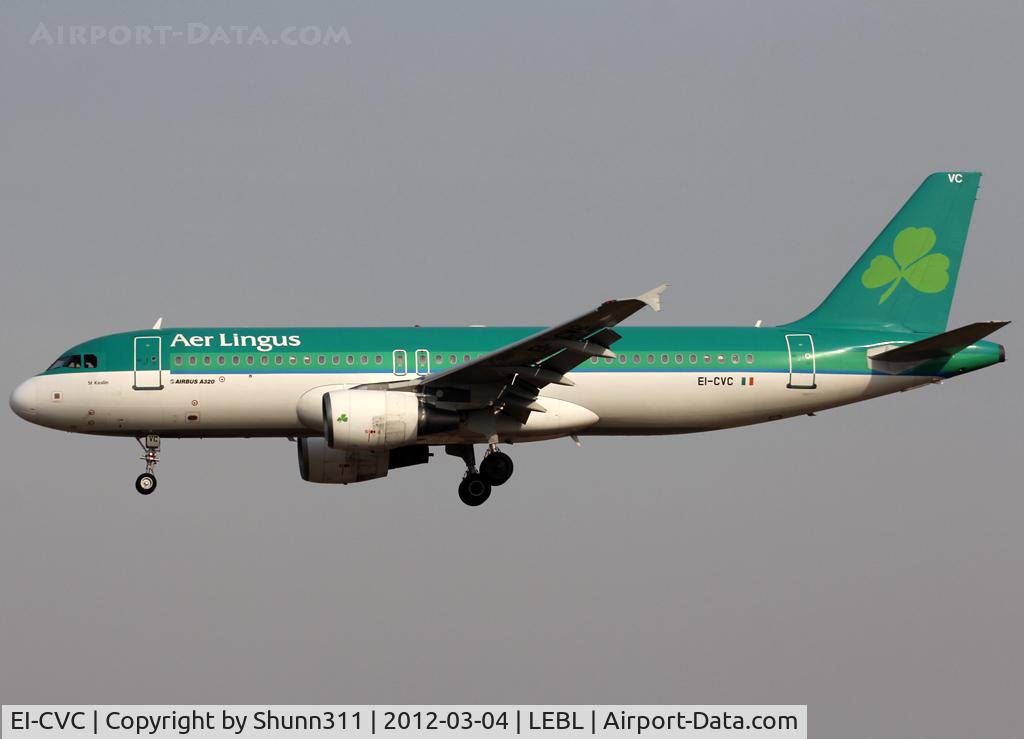 EI-CVC, 2001 Airbus A320-214 C/N 1443, Landing rwy 25R