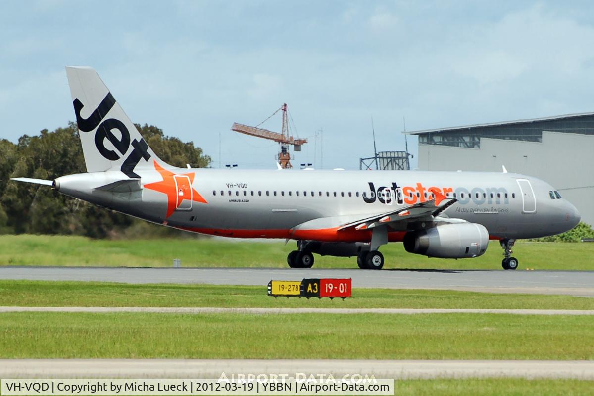 VH-VQD, 2008 Airbus A320-232 C/N 3547, At Brisbane