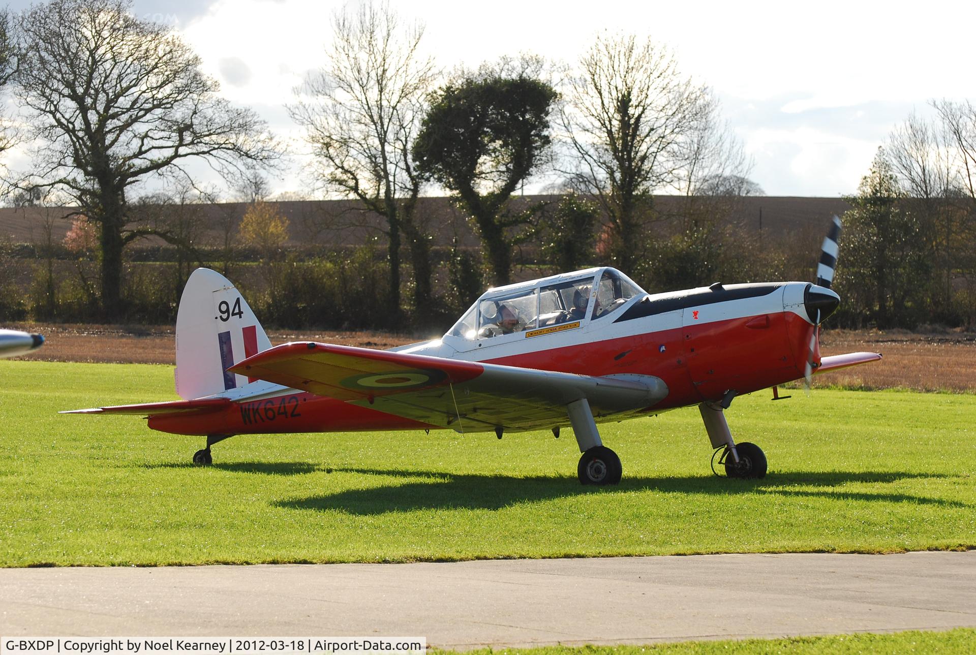 G-BXDP, 1952 De Havilland DHC-1 Chipmunk T.10 C/N C1/0659, Pictured at Limetree Airfield during 2012 Fly-in.