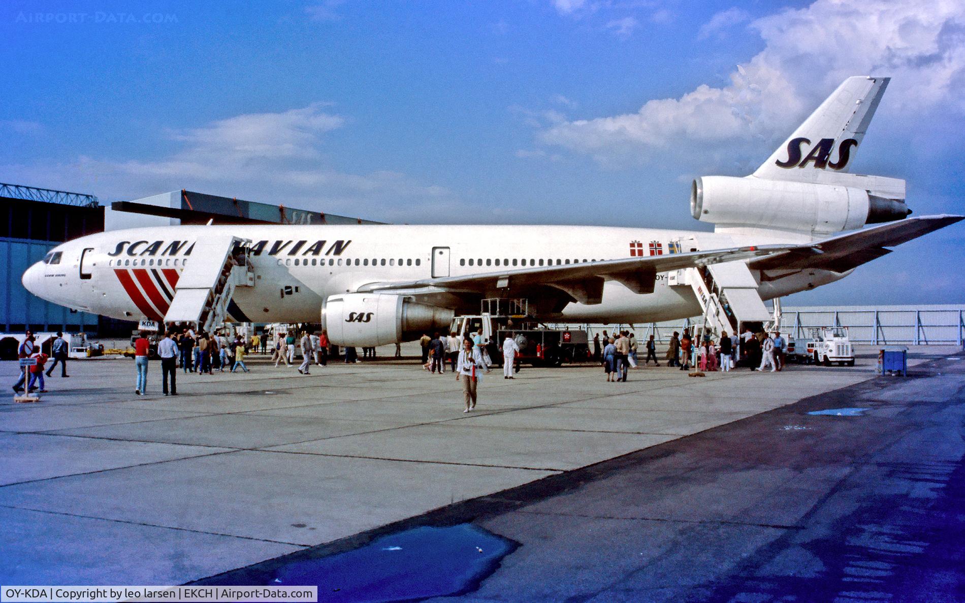 OY-KDA, 1975 McDonnell Douglas DC-10-30 C/N 46870, Copenhagen Kastrup SAS 40 th anniversary
16.8.86
