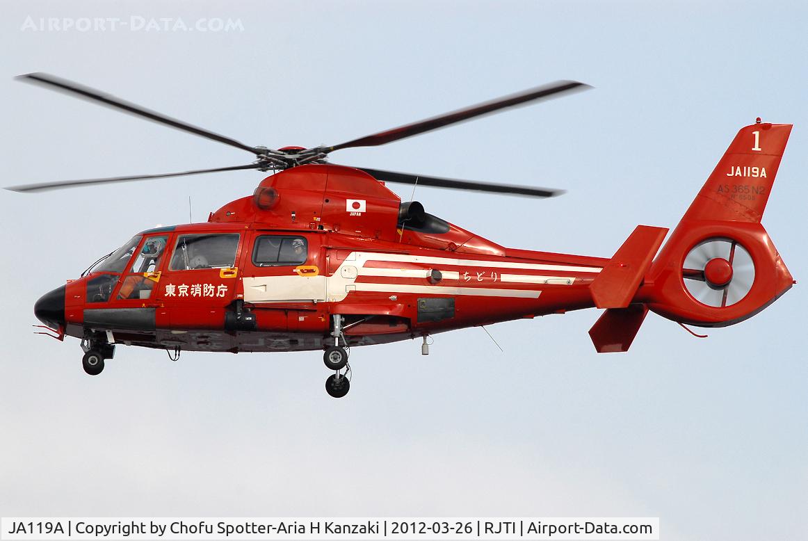 JA119A, 1997 Aerospatiale AS-365N Dauphin 2 C/N 6508, NikonD200+TAMRON AF 200-500mm F/5-6.3 LD IF