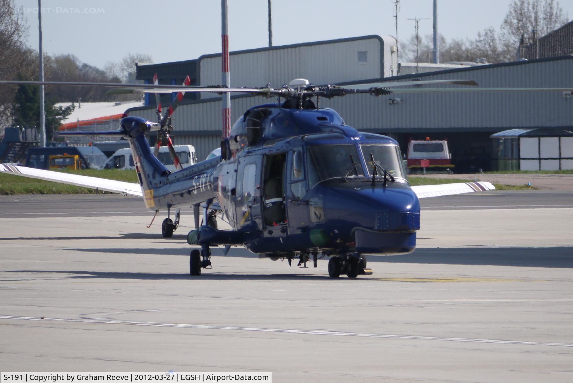 S-191, 1980 Westland Super Lynx Mk.90B C/N 409, Parked at Norwich.