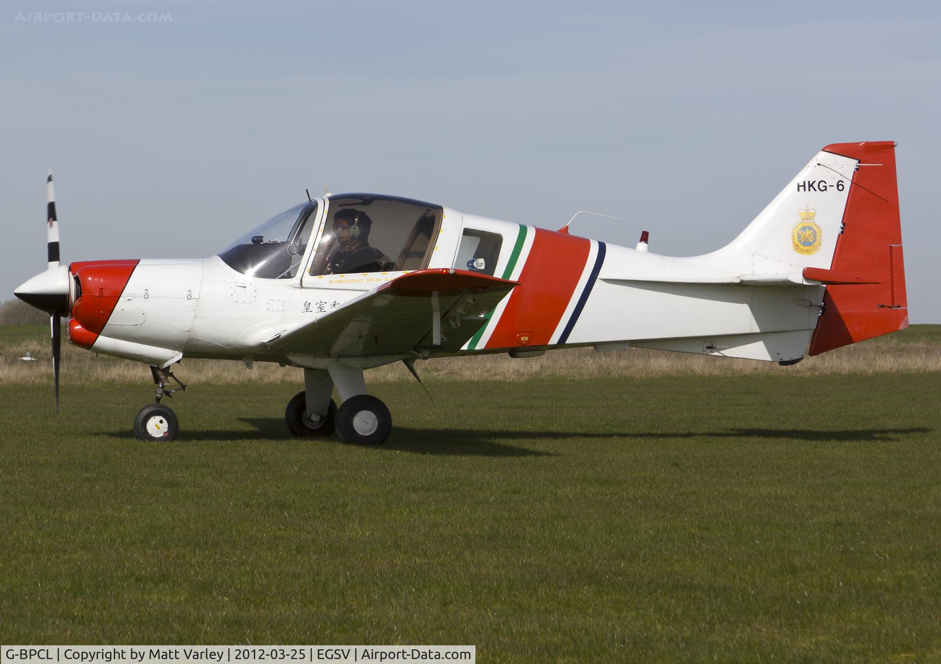 G-BPCL, 1977 Scottish Aviation Bulldog Series 120 Model 128 C/N BH120/393, Awaiting departure.