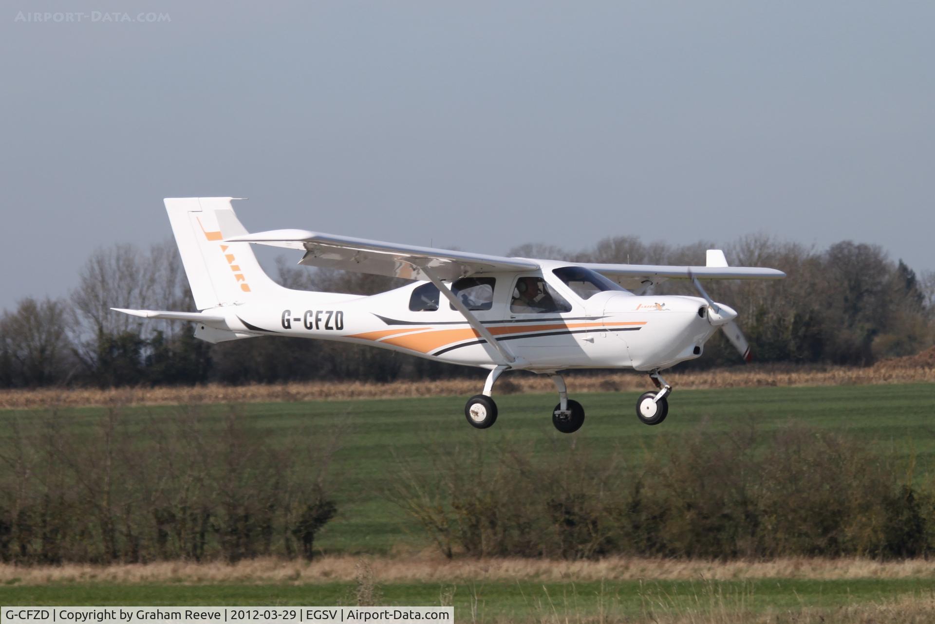 G-CFZD, 2009 Jabiru J430 C/N LAA 336-14833, About to touch down.