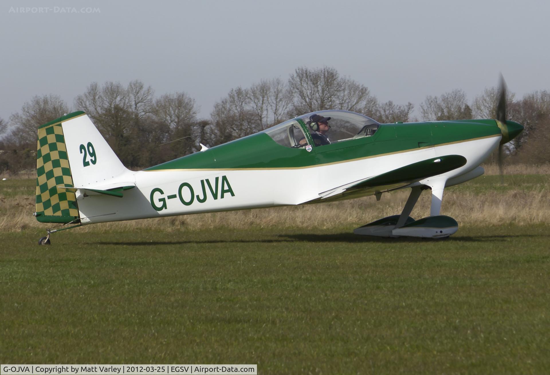 G-OJVA, 1998 Vans RV-6 C/N PFA 181-12292, Arriving for the fly in.