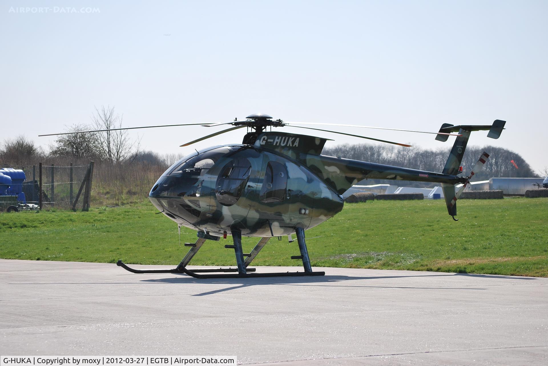 G-HUKA, 1988 McDonnell Douglas MD-500E (369E) C/N 0298E, Hughes 369E at Wycombe Air Park