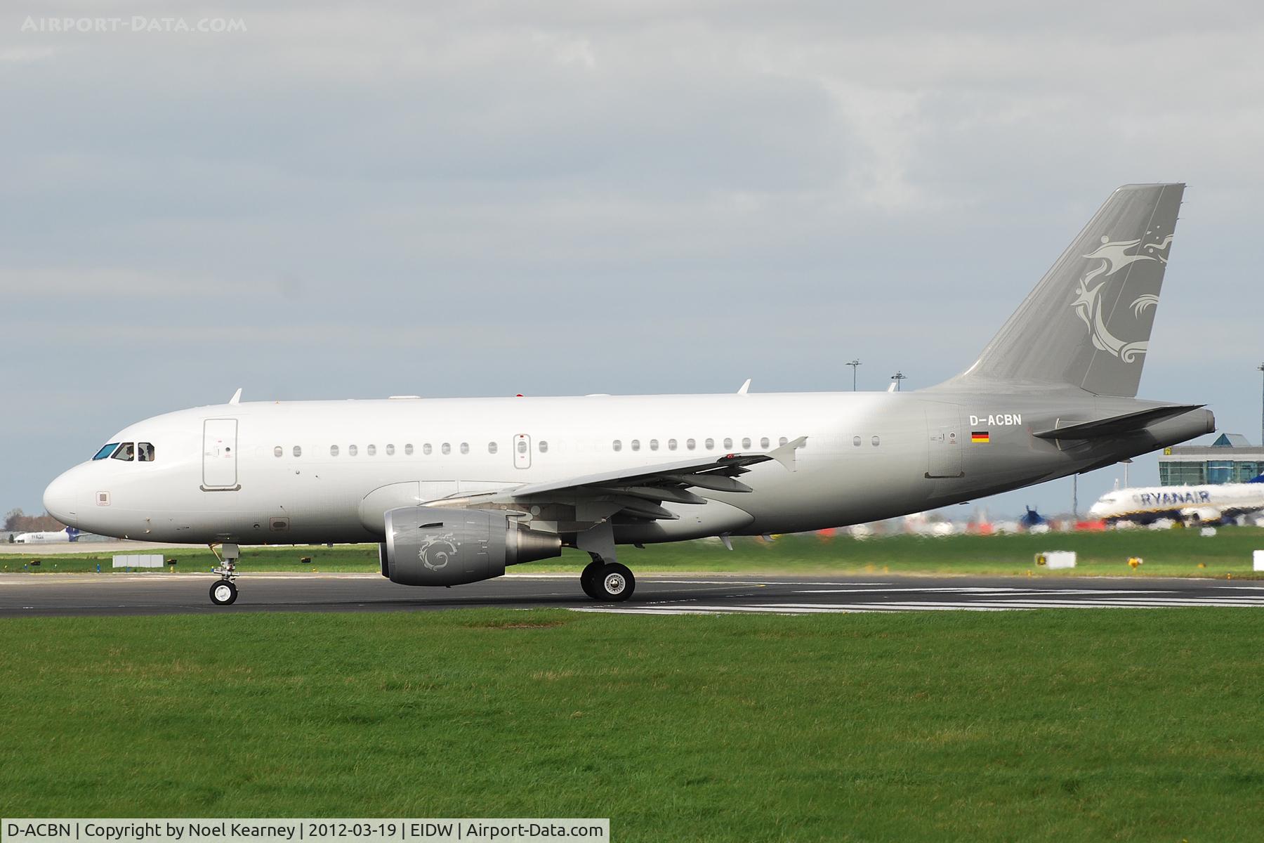 D-ACBN, 2008 Airbus A319-115CJ C/N 3243, This executive A319 is seen about to depart off Rwy 28.