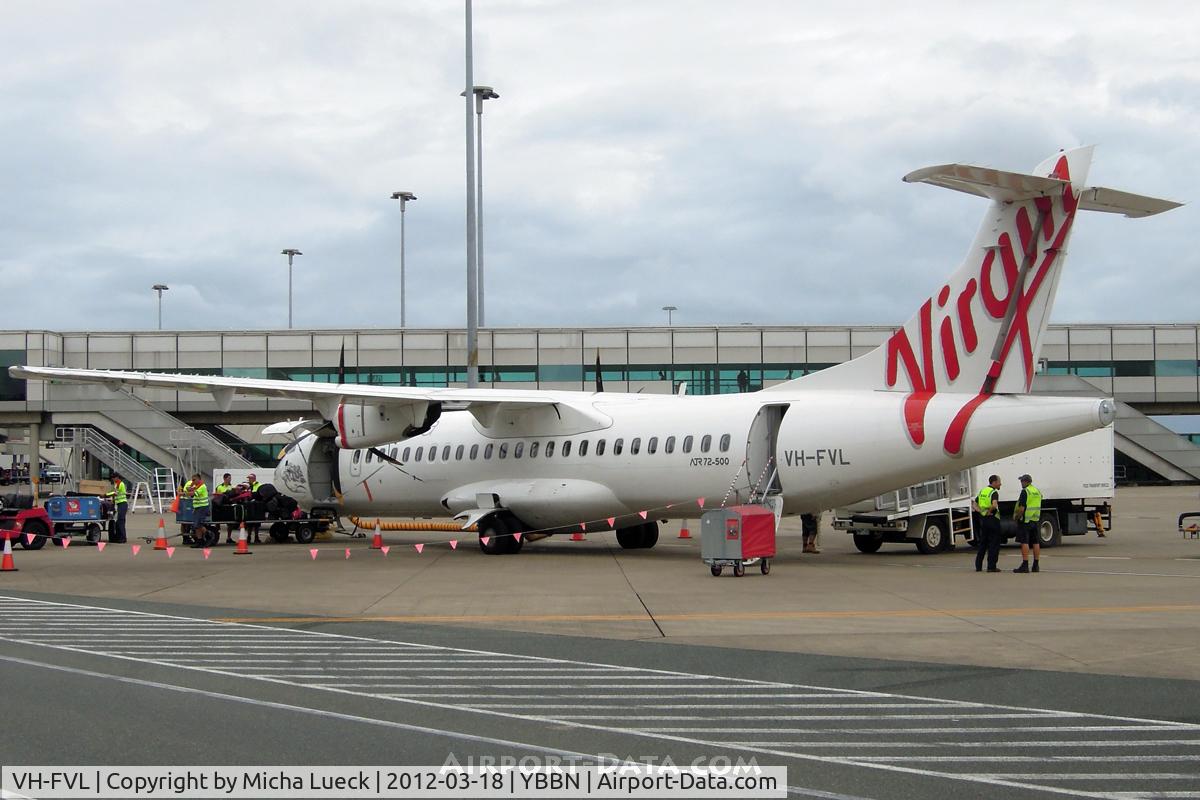 VH-FVL, 2011 ATR 72-212A C/N 974, At Brisbane