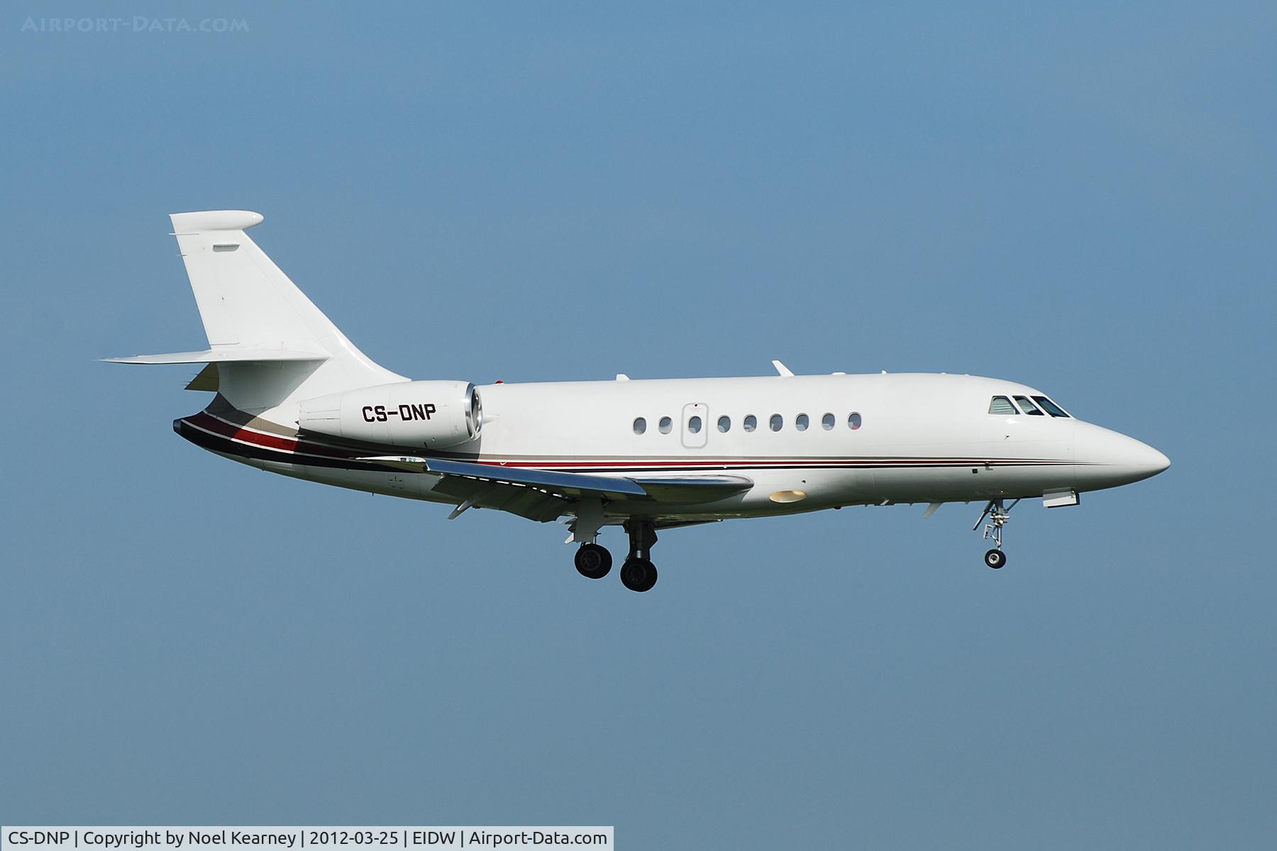 CS-DNP, 2000 Dassault Falcon 2000 C/N 109, Operated by Netjets this MY2000 is seen about to land on Rwy 10.