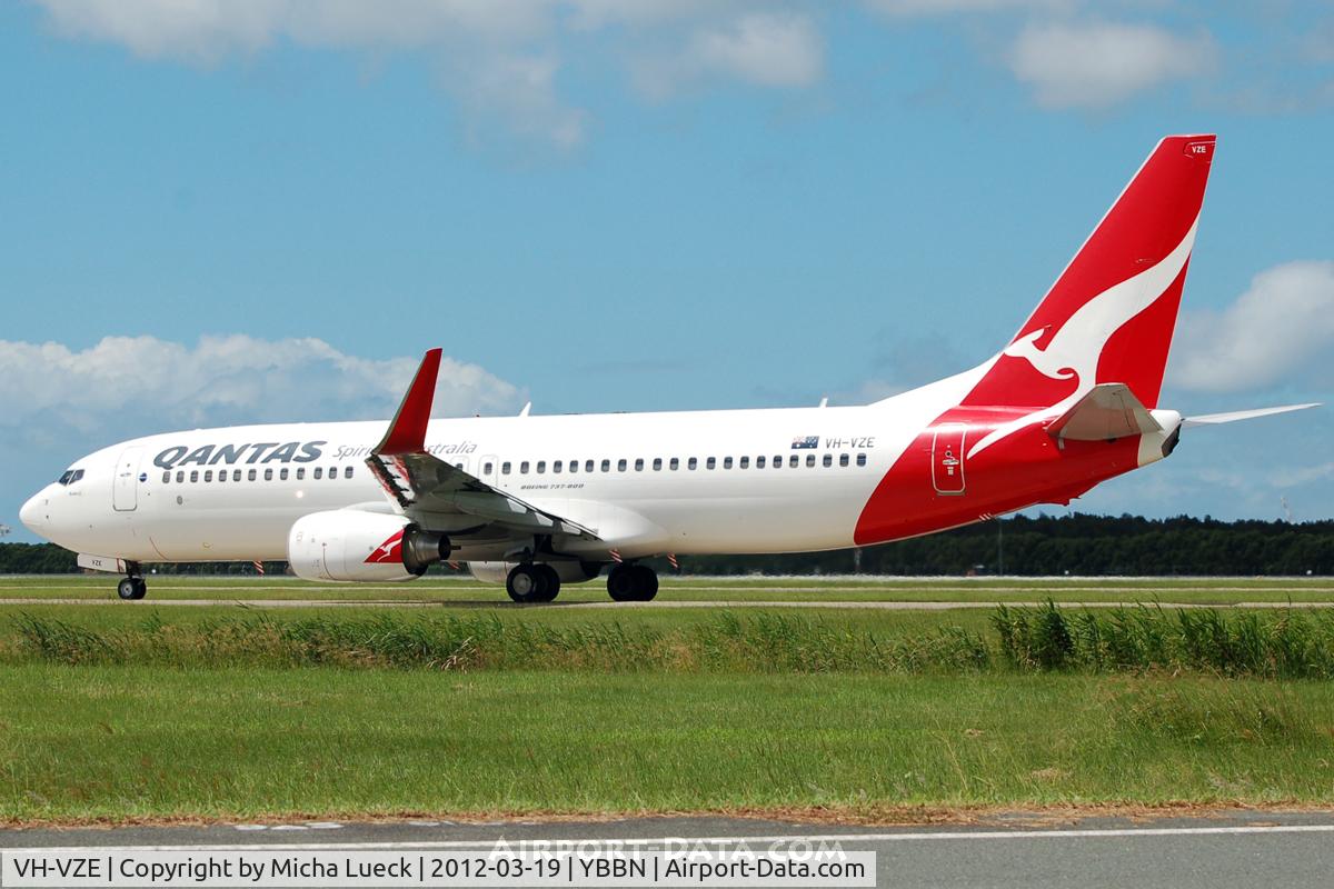 VH-VZE, 2008 Boeing 737-838 C/N 34199, At Brisbane