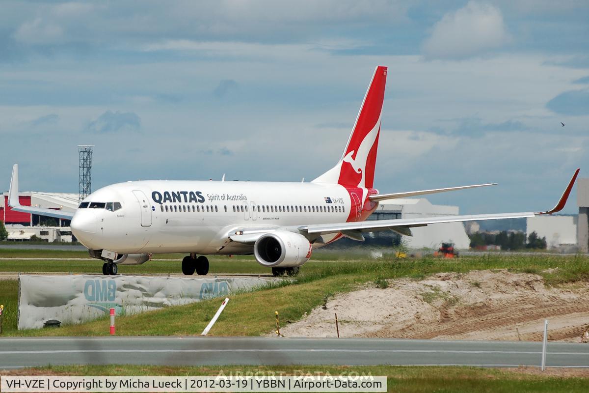 VH-VZE, 2008 Boeing 737-838 C/N 34199, At Brisbane