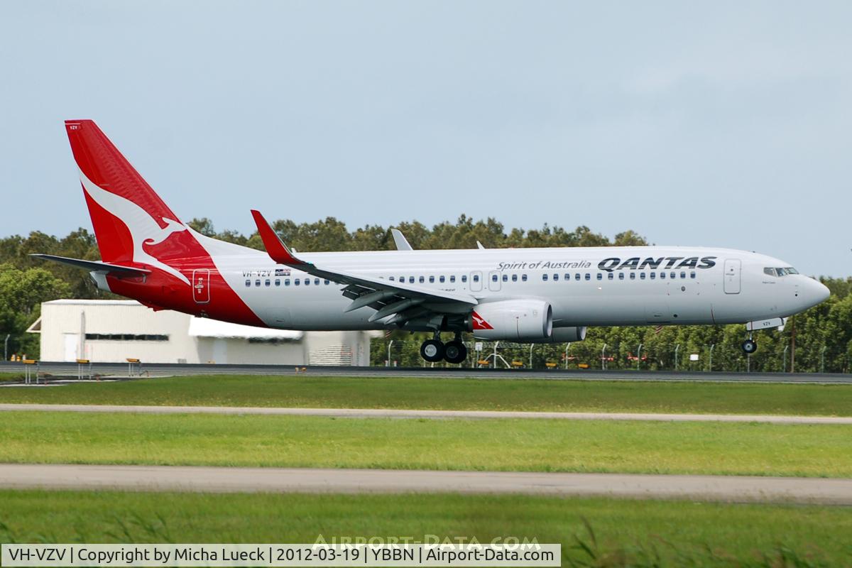 VH-VZV, 2011 Boeing 737-838 C/N 34189, At Brisbane