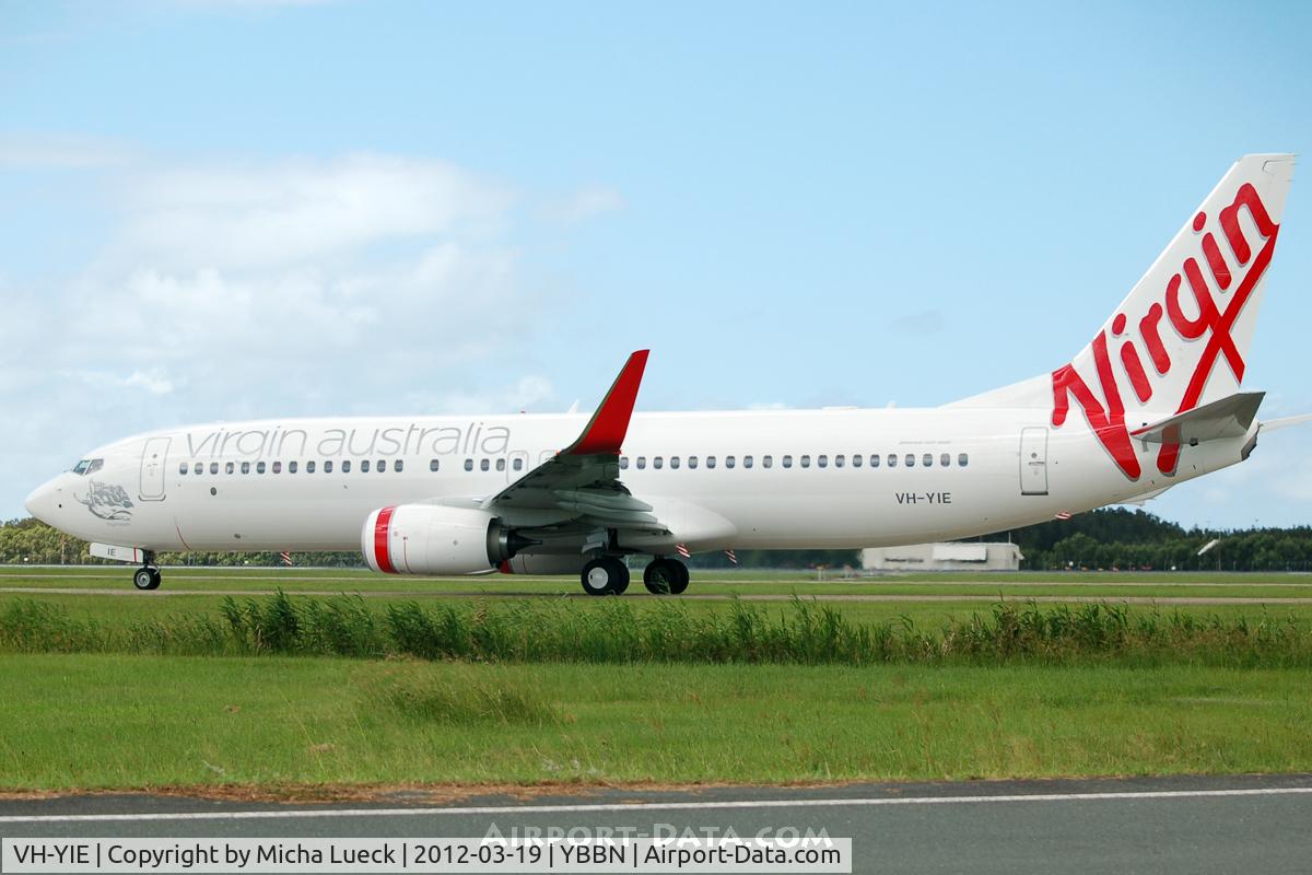VH-YIE, 2011 Boeing 737-8FE C/N 38708, At Brisbane