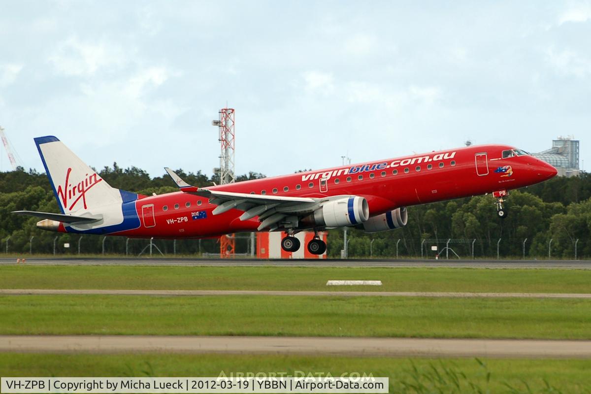 VH-ZPB, 2008 Embraer 190AR (ERJ-190-100IGW) C/N 19000162, At Brisbane