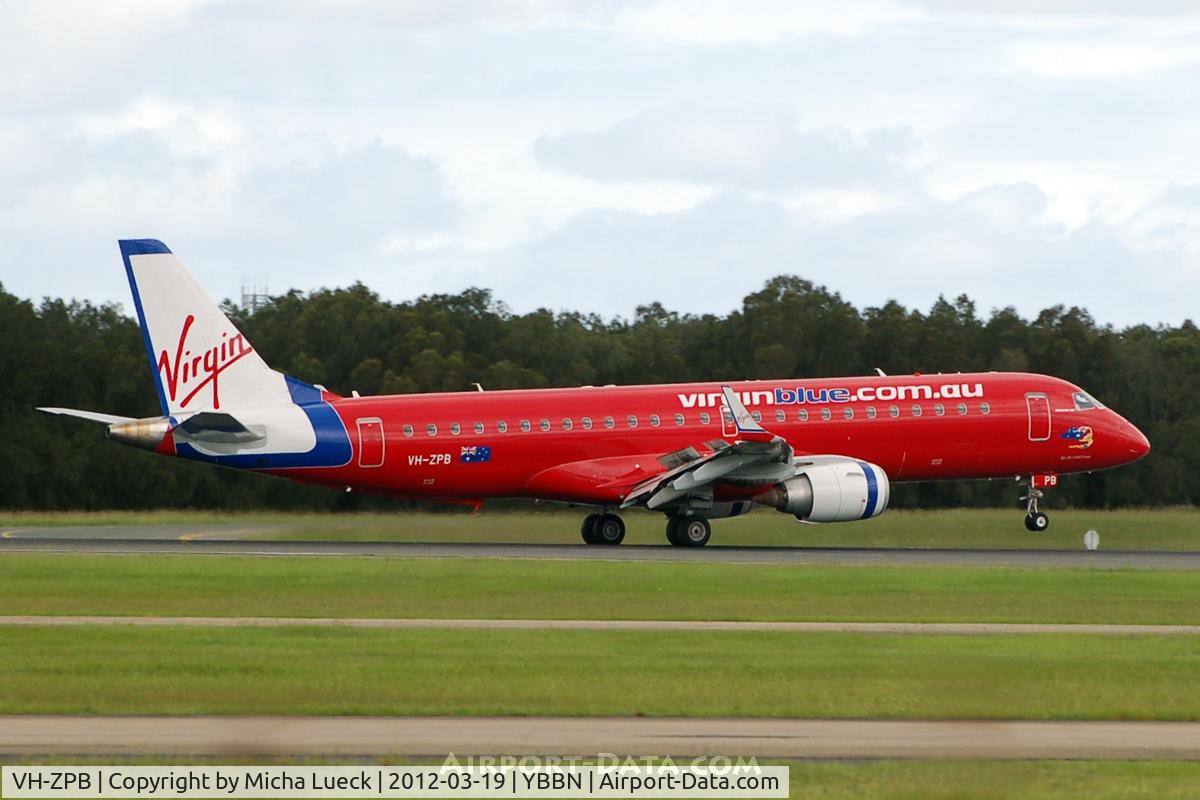 VH-ZPB, 2008 Embraer 190AR (ERJ-190-100IGW) C/N 19000162, At Brisbane