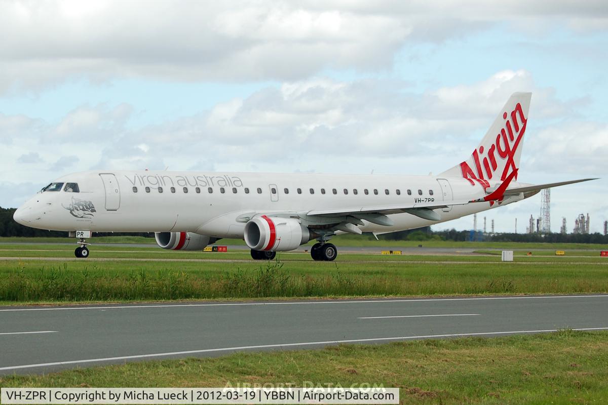 VH-ZPR, 2010 Embraer 190AR (ERJ-190-100IGW) C/N 19000424, At Brisbane