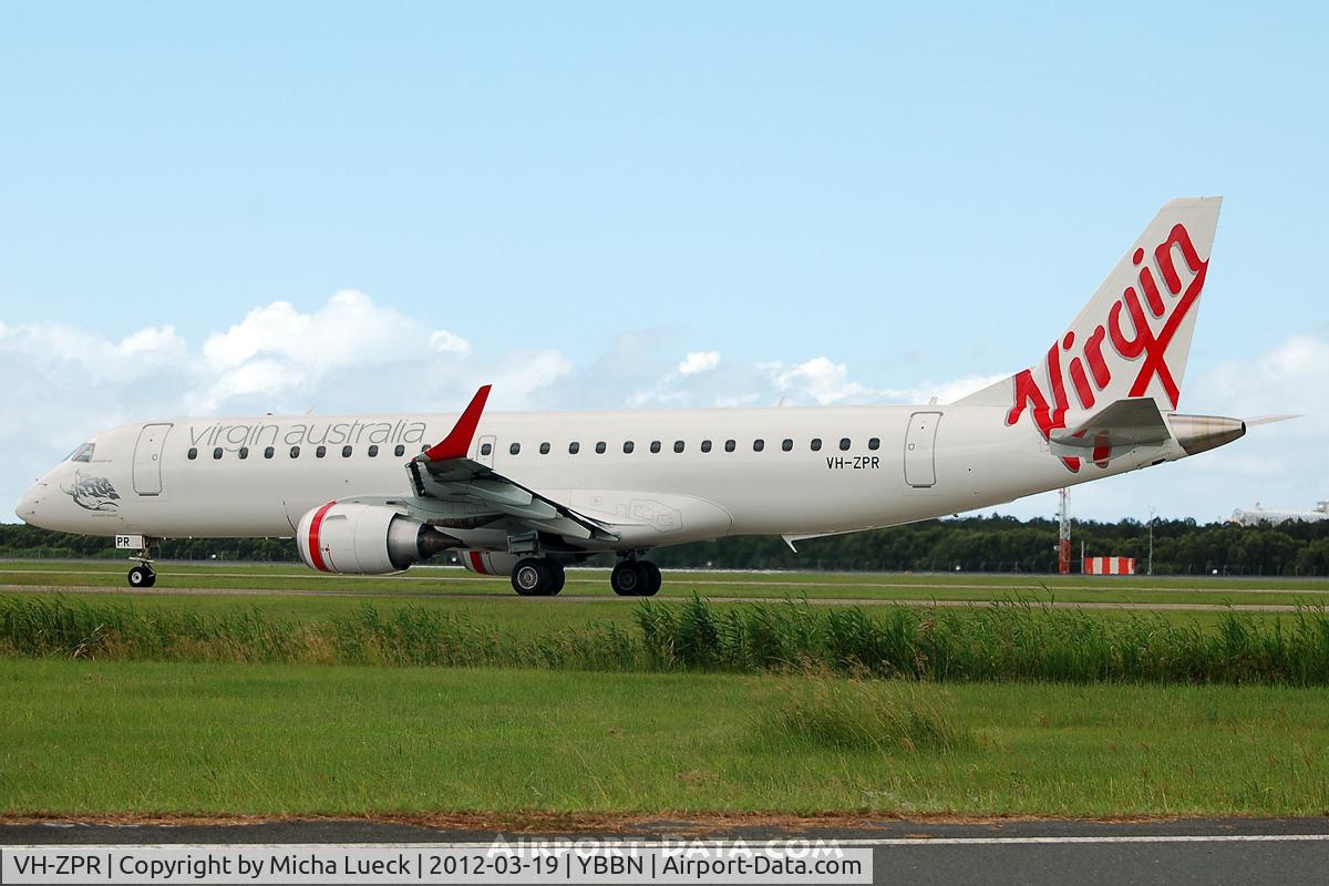 VH-ZPR, 2010 Embraer 190AR (ERJ-190-100IGW) C/N 19000424, At Brisbane