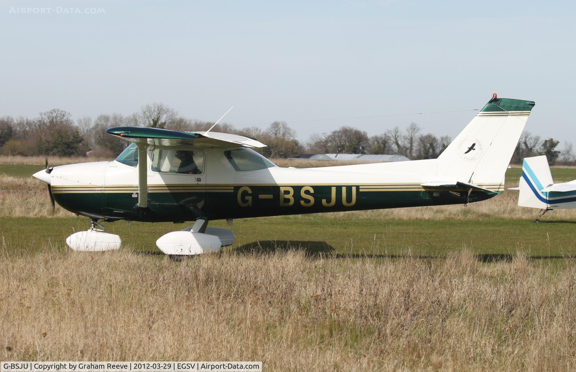 G-BSJU, 1974 Cessna 150M C/N 150-76430, About to depart.