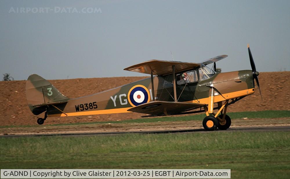 G-ADND, 1936 De Havilland DH.87B Hornet Moth C/N 8097, Originally owned to, The Fairey Aviation Co Ltd in August 1936.