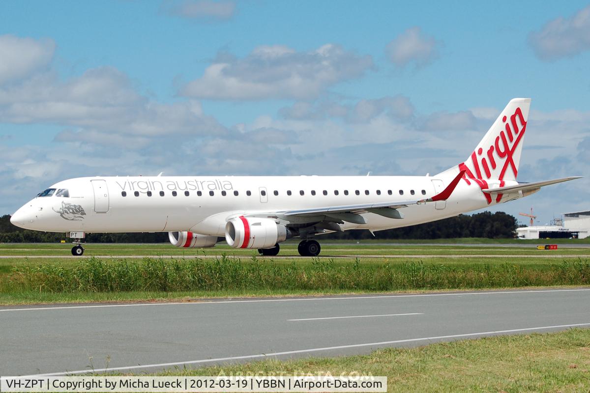 VH-ZPT, 2011 Embraer 190AR (ERJ-190-100IGW) C/N 19000451, At Brisbane