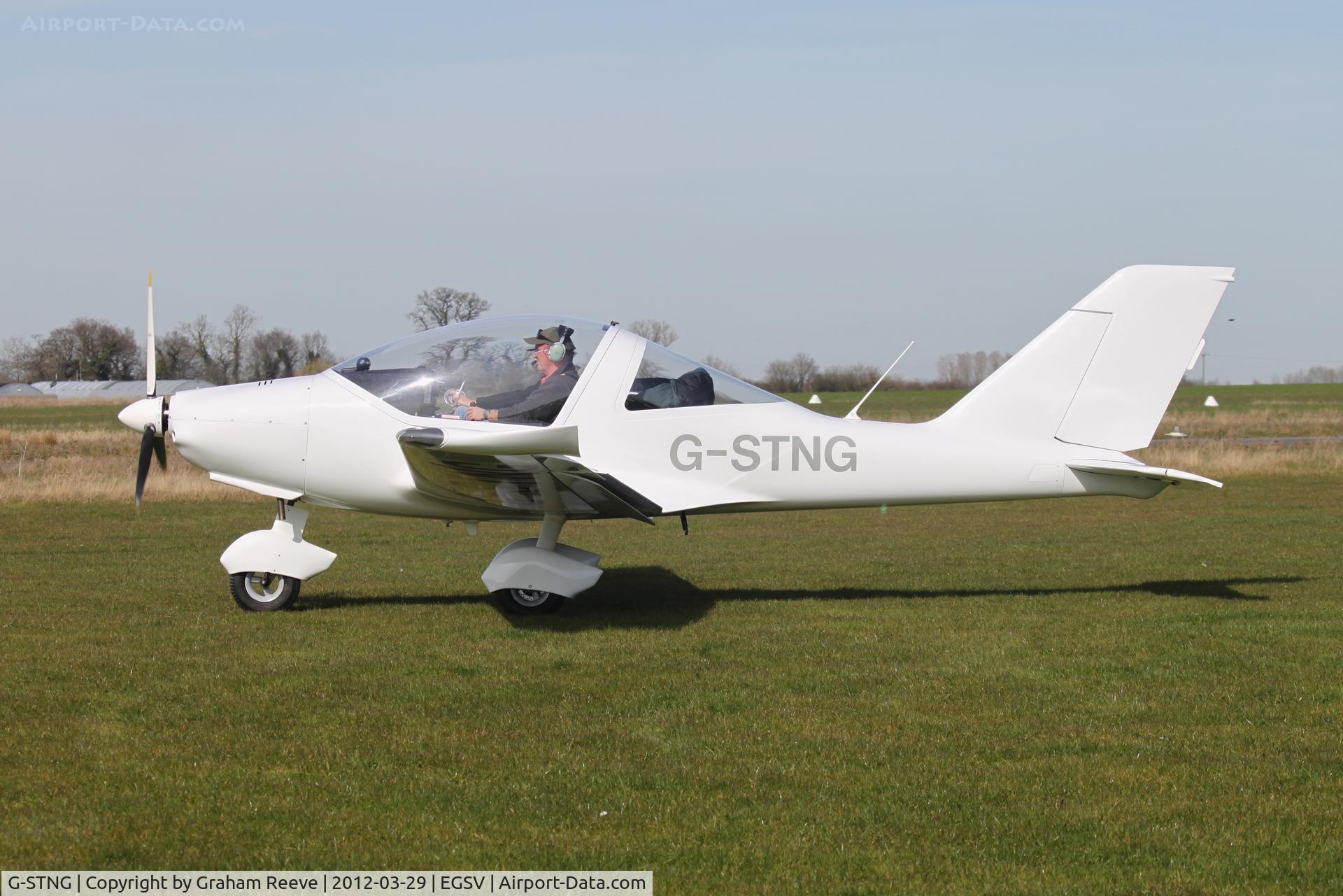 G-STNG, 2011 TL Ultralight TL-2000UK Sting Carbon C/N LAA 347-14789, About to depart.