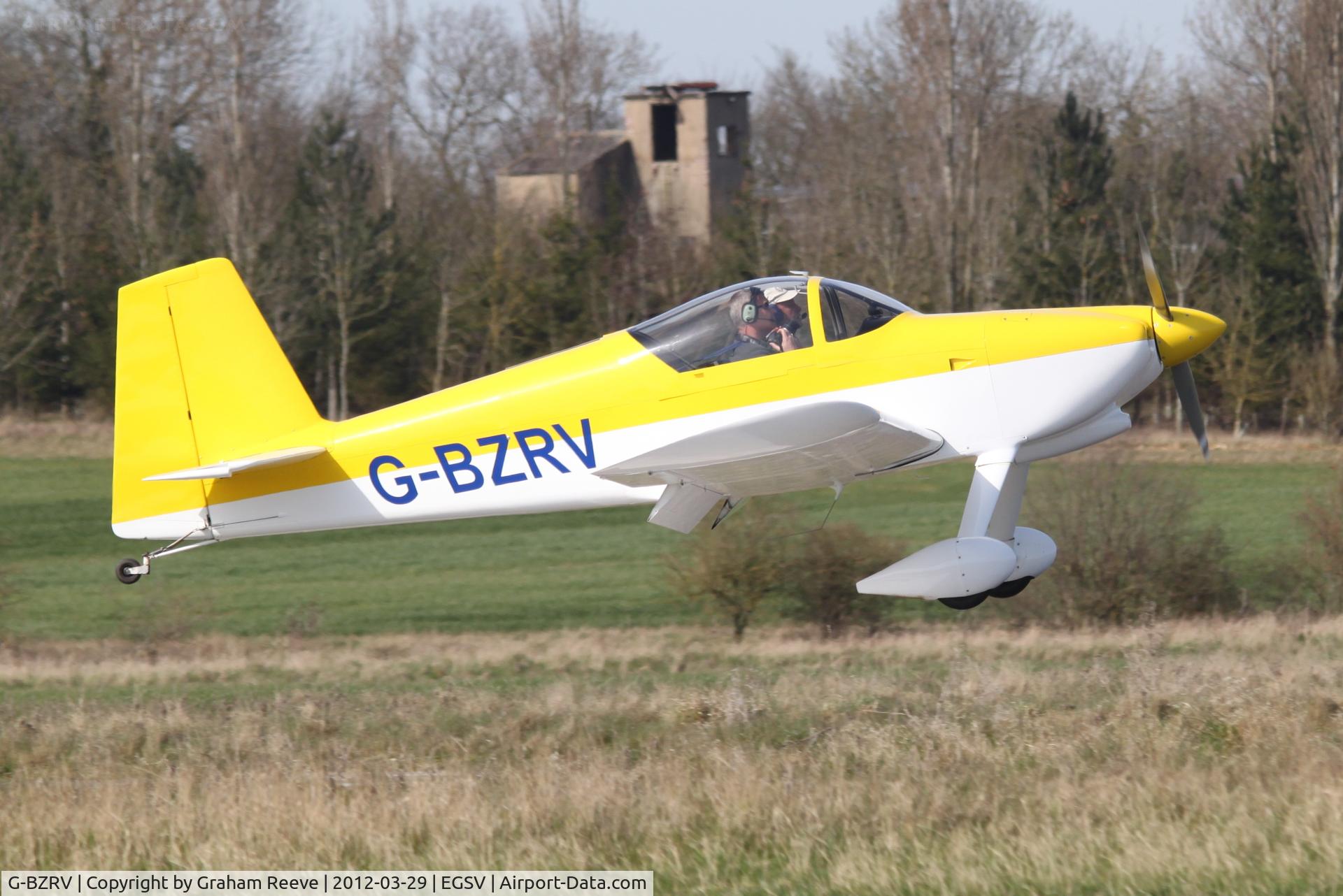 G-BZRV, 2002 Vans RV-6 C/N PFA 181A-13573, About to touch down.